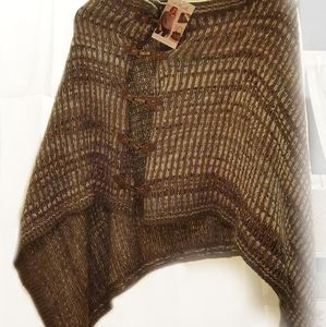 Sweater poncho wrap